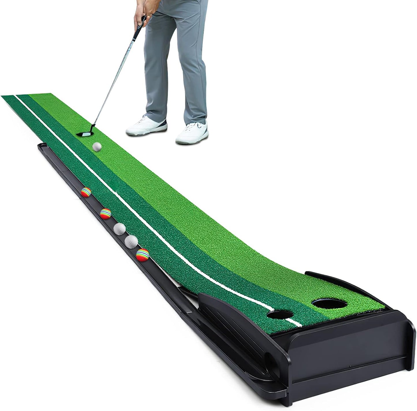 Dollox Indoor Putting Mat with Ball Return