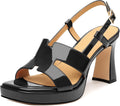 Roserwish Heels Chunky Block Platform Strappy Sandals - Comfortable