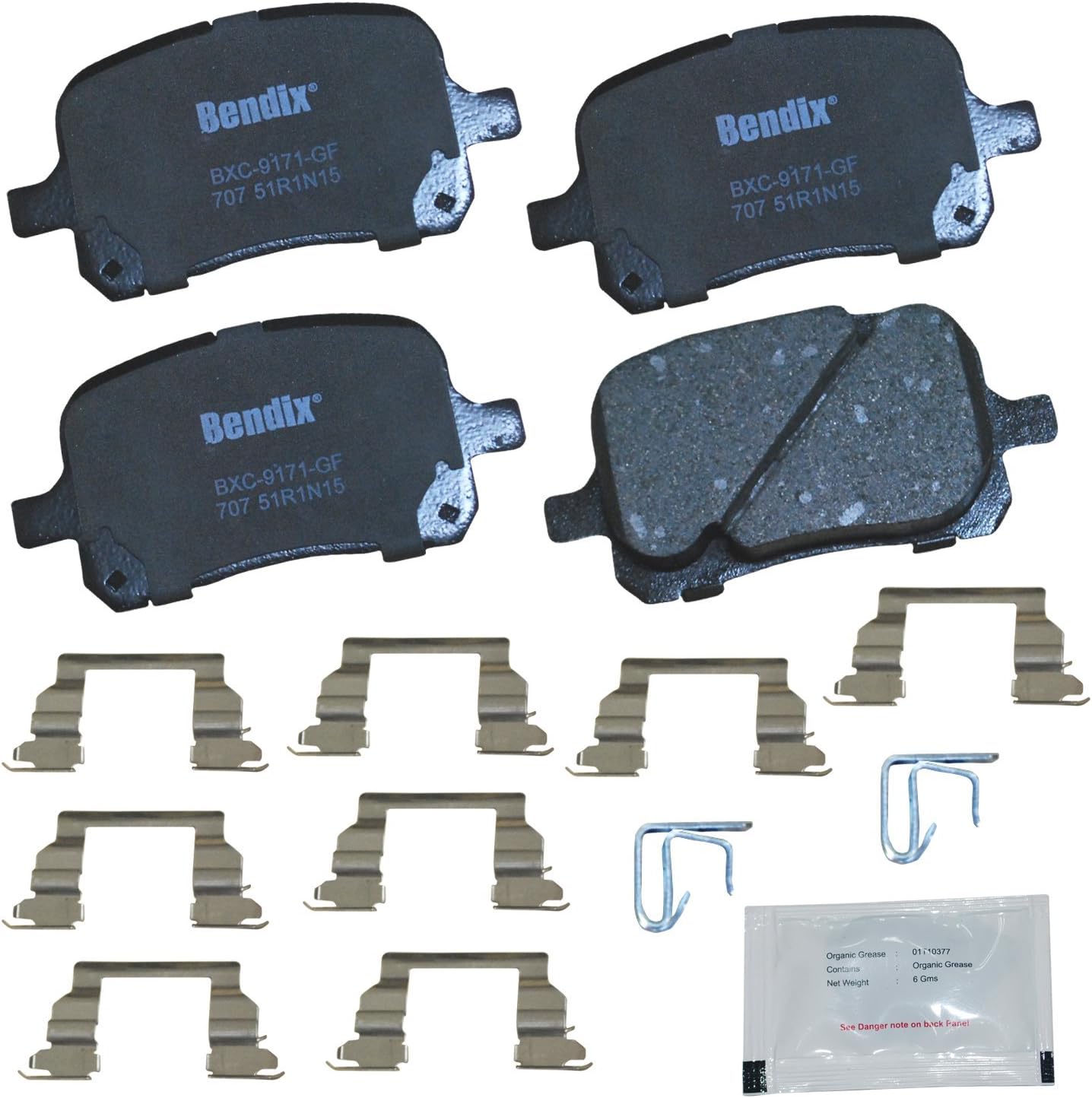 Bendix Priority1 CFC707 Ceramic Brake Pads for Lexus and Toyota