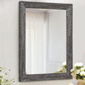 AAZZKANG Wall Mirror with Rectangle Wood Frame 28in x 20in - Rustic