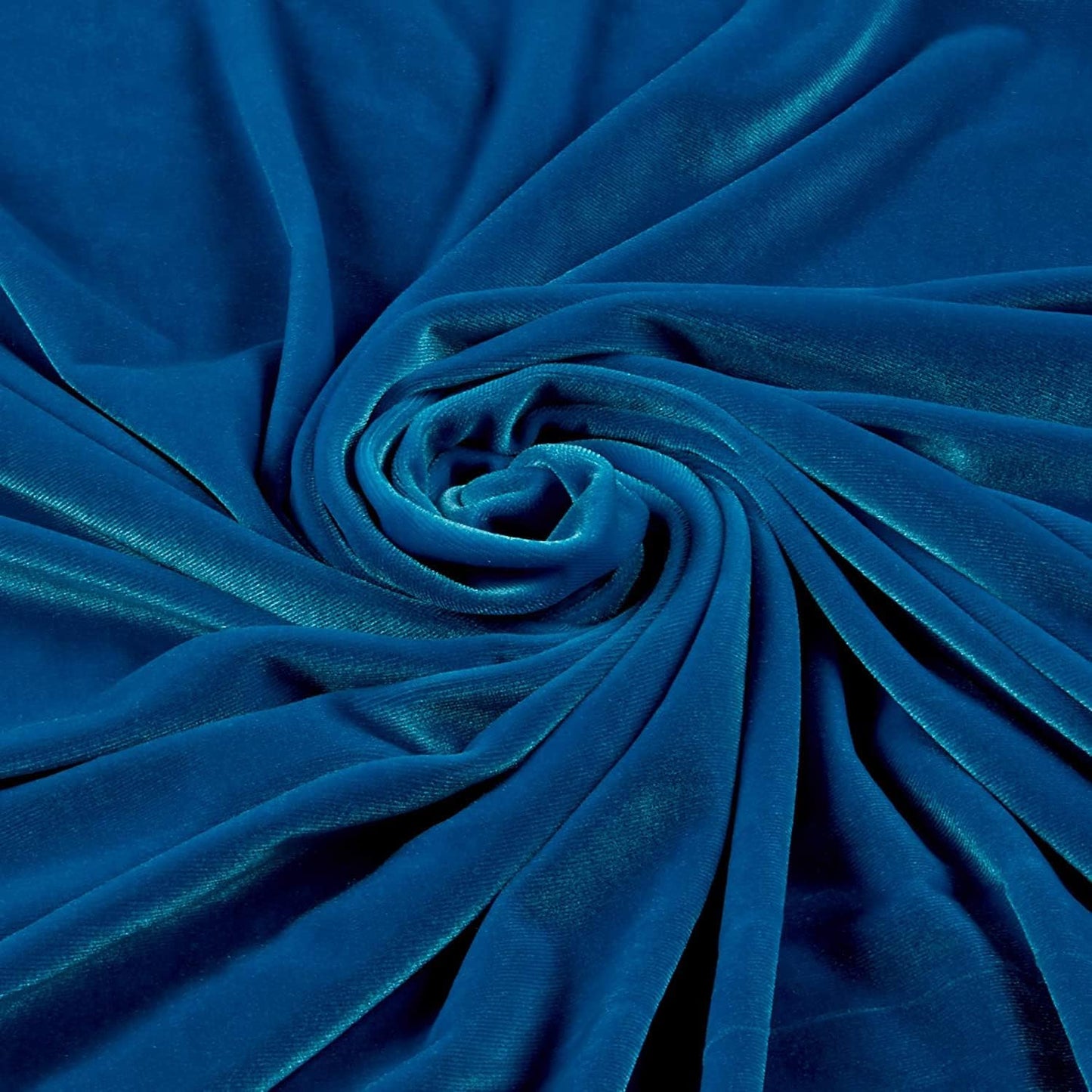 LA Fabric Spot Inc. Stretch Velvet Fabric in Classic Blue - 10 Yards