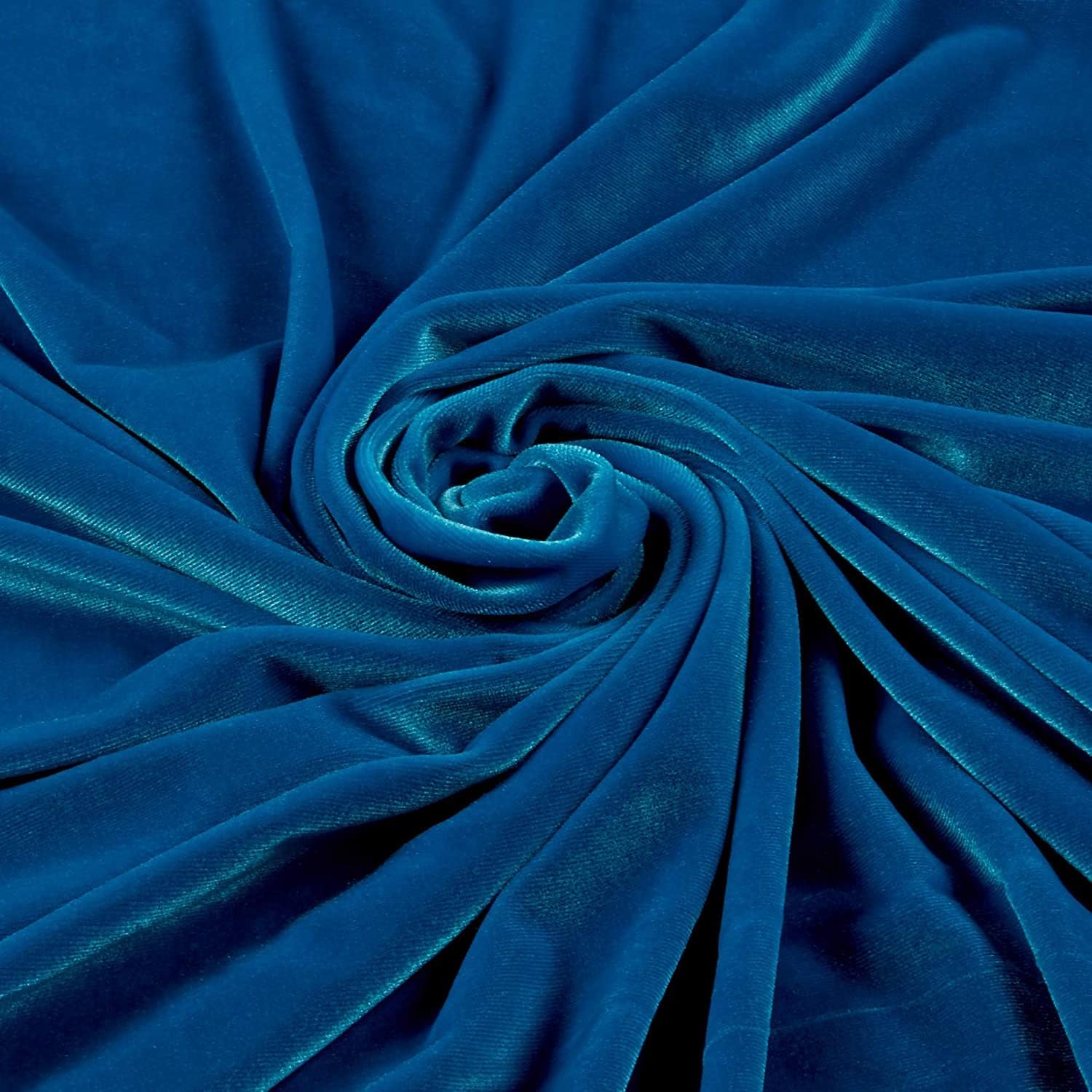 LA Fabric Spot Inc. Stretch Velvet Fabric in Classic Blue - 10 Yards