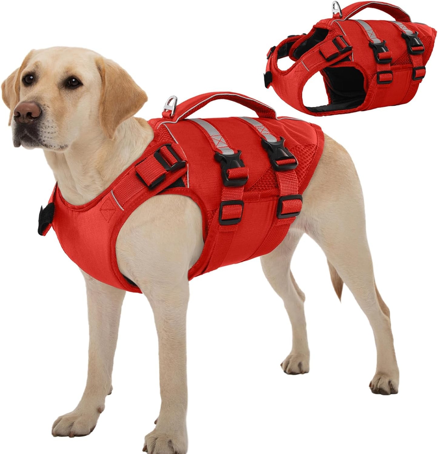 Kuoser Dog Life Jacket for Safe Swimming and Boating Fun