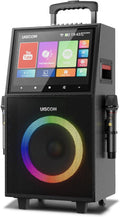 Karaoke Machine: 2 Wireless Mics, Lyrics Display, DJ Lights