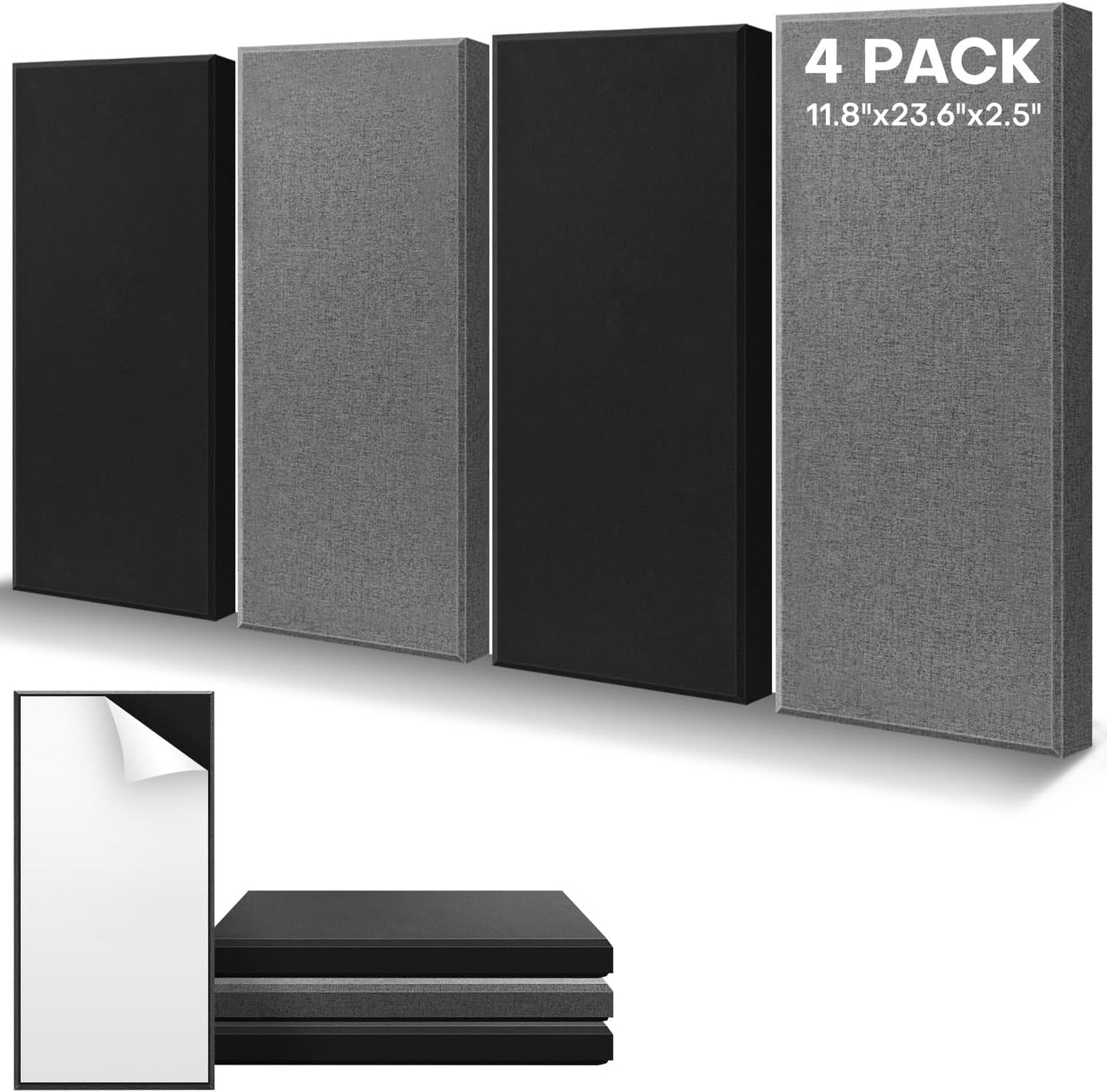 4Pack Fiberglass Acoustic Panels for Superior Sound Absorption