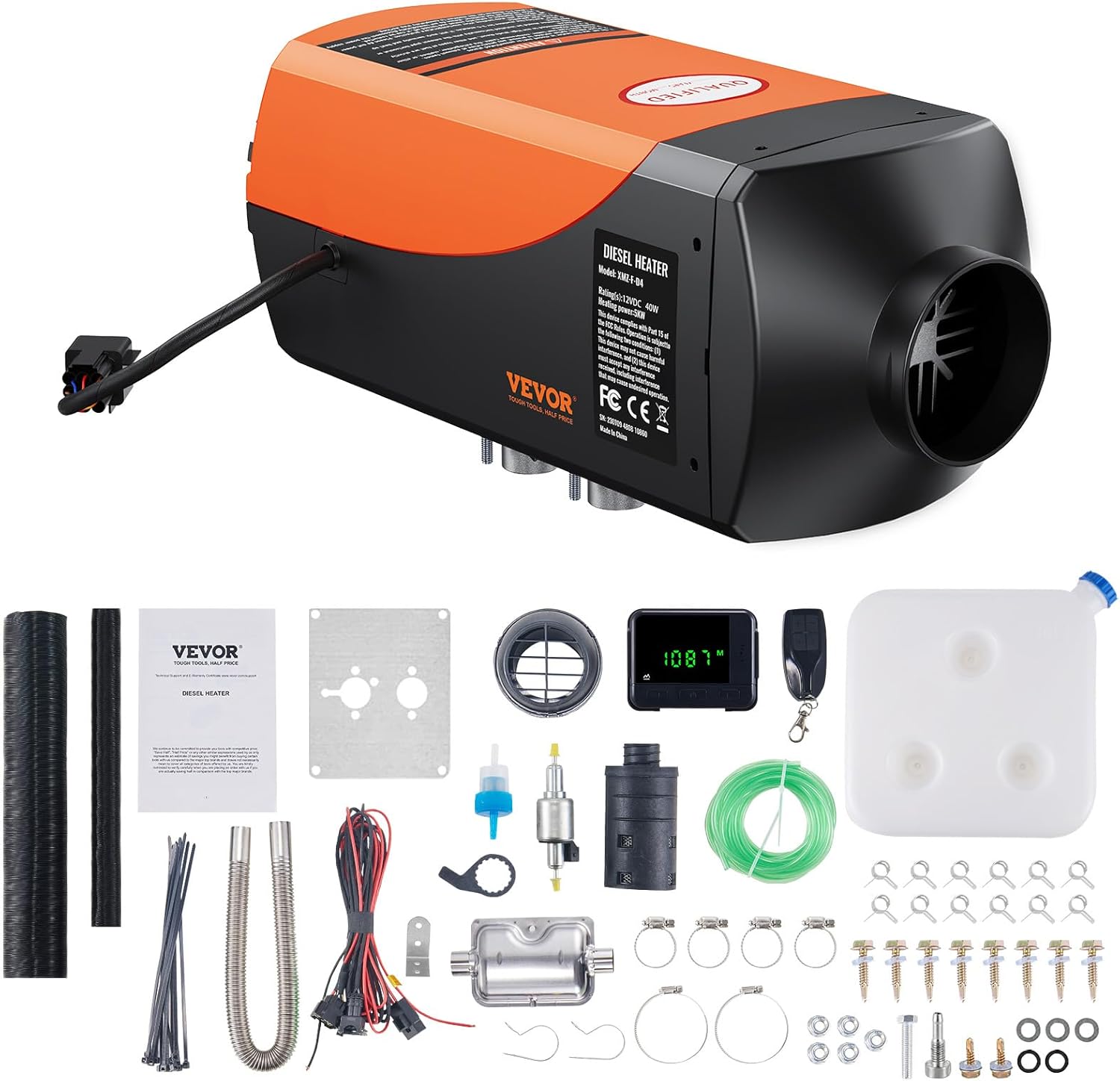 VEVOR Diesel Air Heater - Efficient 12V 5KW Heating Solution