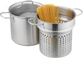 Navaris Stainless Steel Pasta Pot 5.7 L - Versatile Cooker for Home