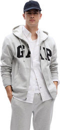GAP Logo Heritage Hoodie for Men - Super Soft Fleece Zip