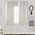 PANELSBURG 54 in Blackout Linen Back Tab Curtains - Room Darkening