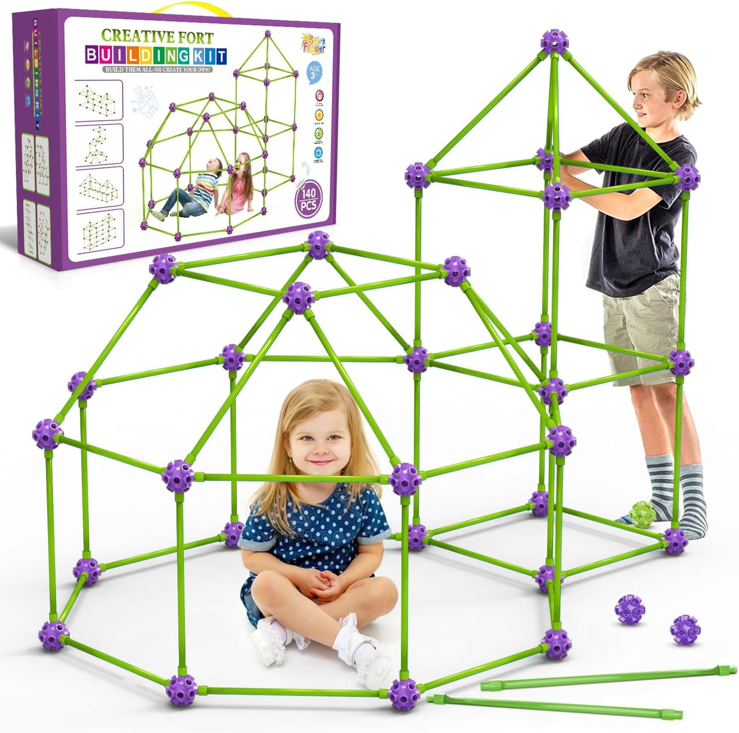 Creative Fort Building Kit for Kids - STEM Construction Toy