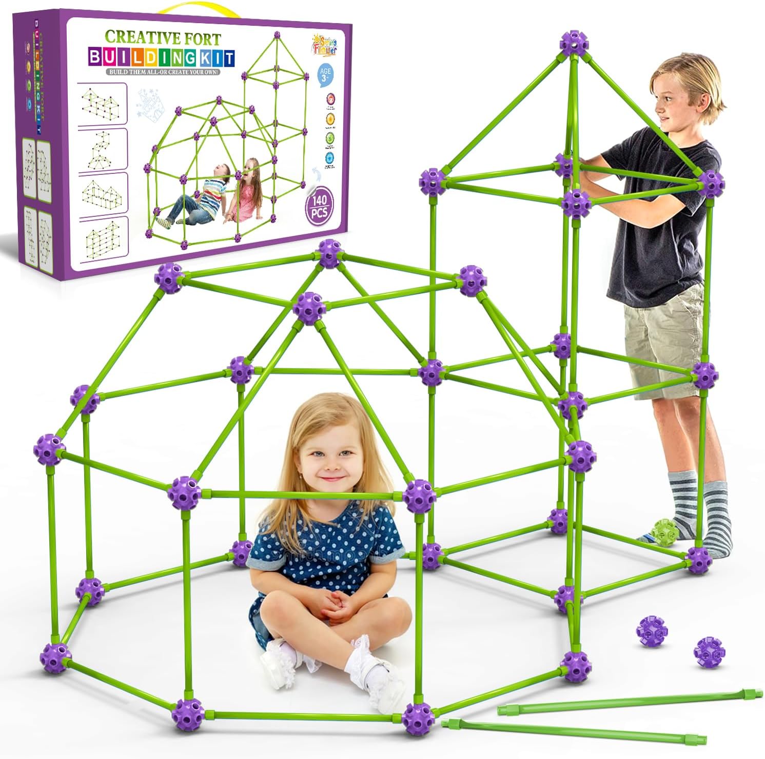 Creative Fort Building Kit for Kids - STEM Construction Toy