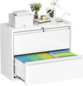 Bonusall Lateral File Cabinet 2 Drawer - Deep Locking Metal File