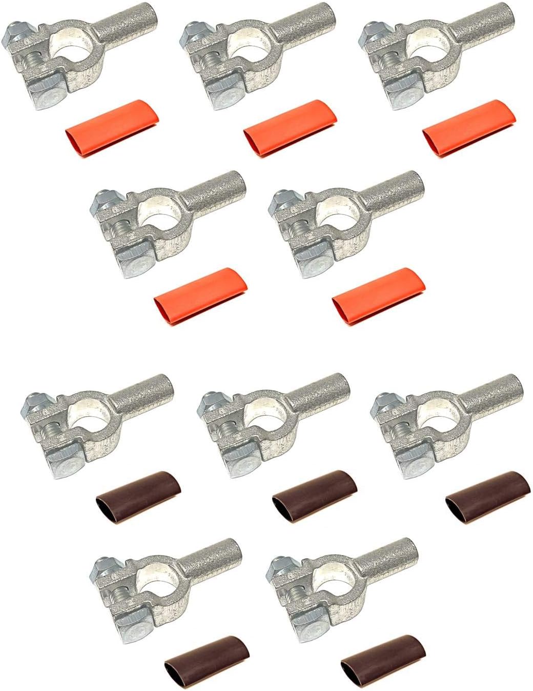 1/0 Gauge Battery Cable Ends with Heat Shrink Tubing for Durability