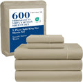 LANE LINEN Split King Sheets Set 600 TC - Sateen Weave Luxury