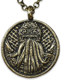 Cthulhu Sterling Silver Pendant Necklace - Handcrafted Double-Sided