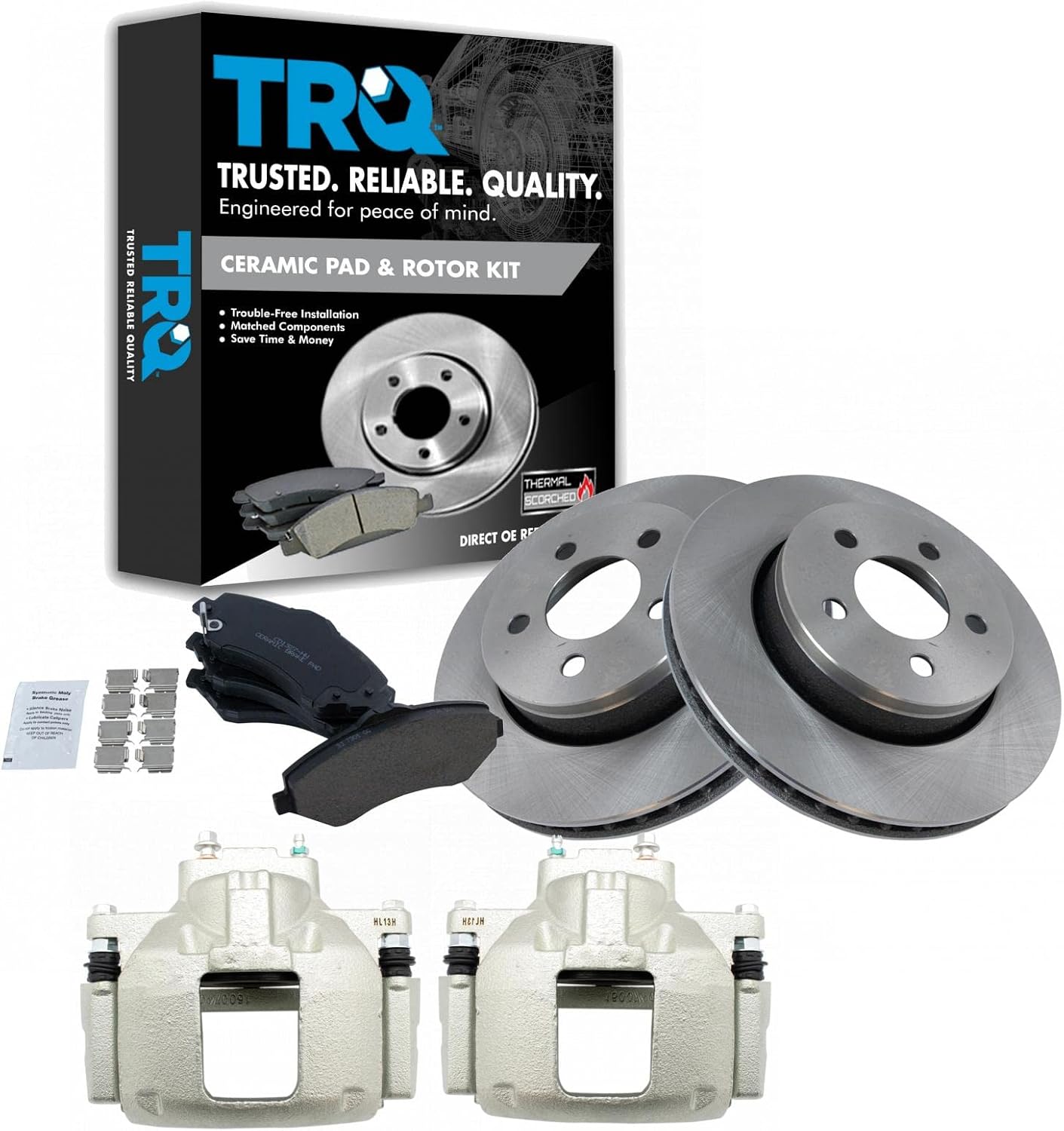 TRQ Front Brake Pad & Rotor Kit for Dodge Nitro & Jeep Liberty