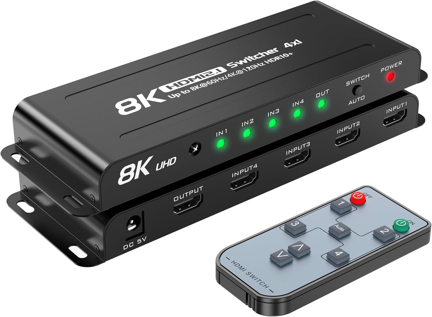 8K HDMI Switcher 4 In 1 Out for Ultimate Home Entertainment