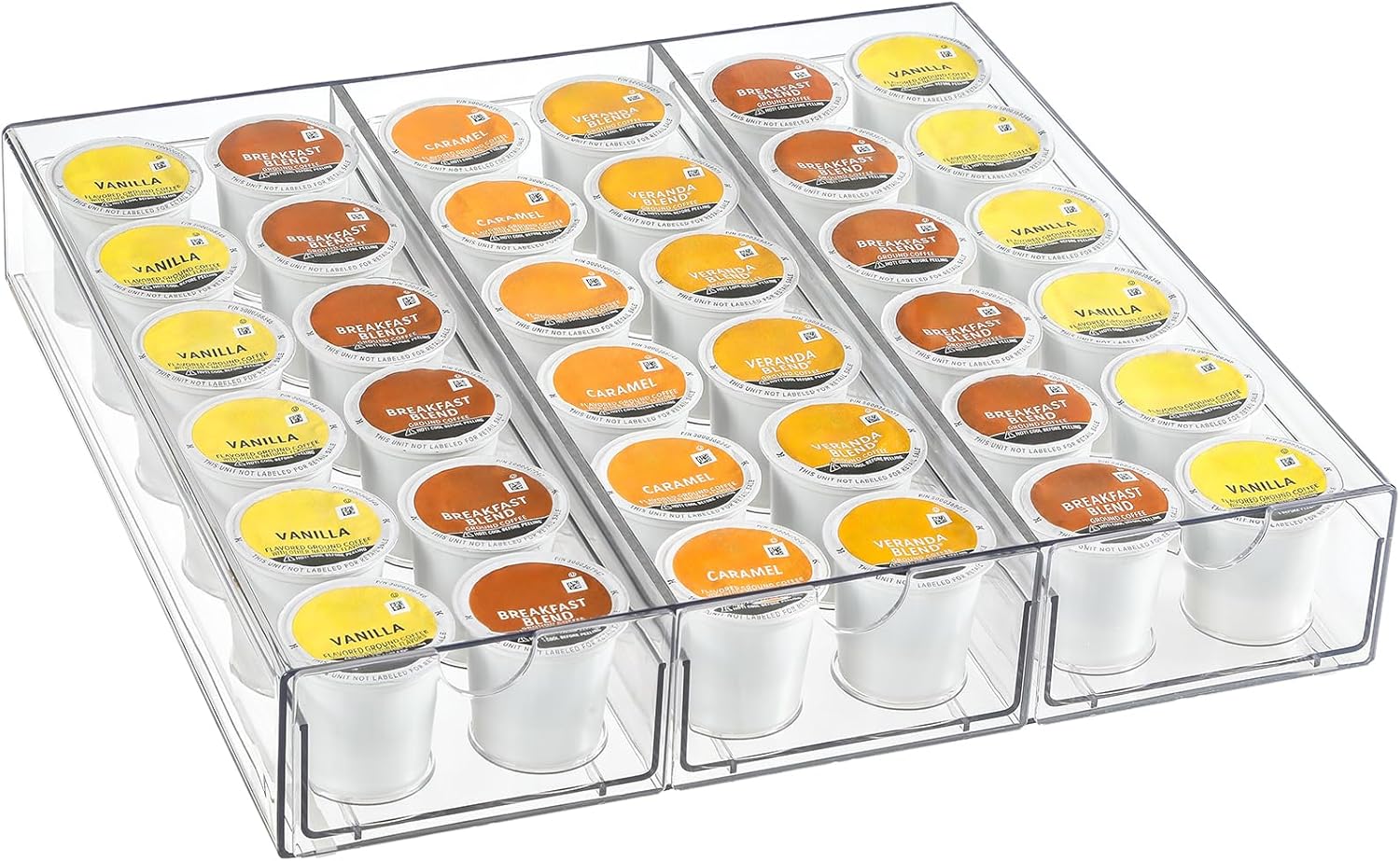 Clear Acrylic Coffee Pod Holder Organizer for K CUP - 36 Pods