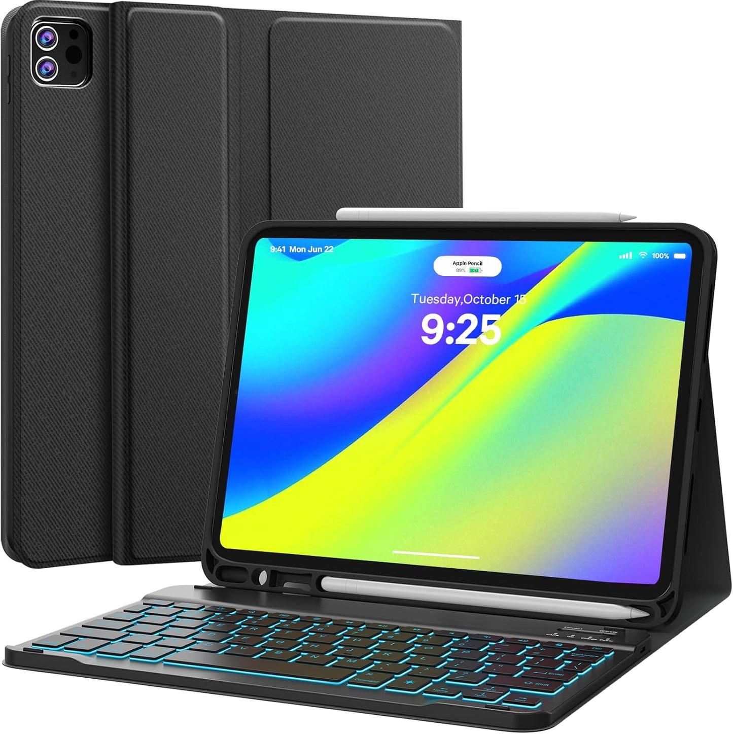 CHESONA iPad Air 11 Inch Case with Keyboard - Backlight & Detachable