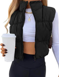 Stylish Womens Cropped Puffer Vest for Fall and Winter Wear