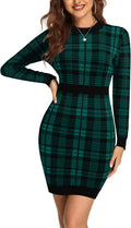 Colorblock Striped Long Sleeve Cotton Knit Sweater Dress - Flattering