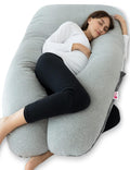 Pregnancy Pillow U Shaped Full Body Maternity Pillow - Cooling Cover