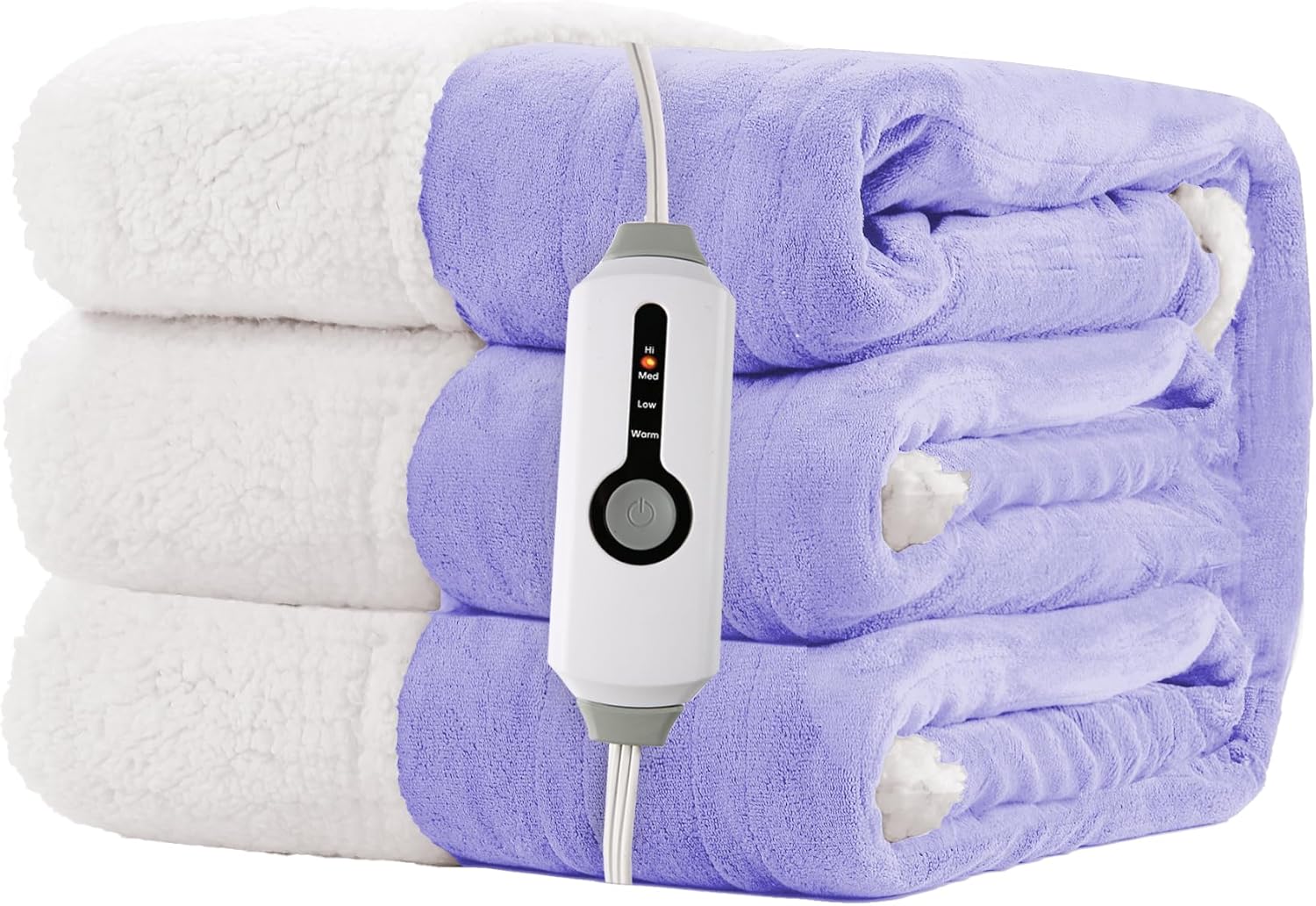 Electric Heated Blanket Throw - Cozy Microplush & Sherpa Fabric