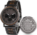 Engraved Wooden Watch for Men - Personalized Christmas Gift