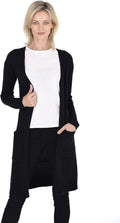 Cashmeren Mid-Length Open Cardigan 100% Cashmere - Timeless Layering