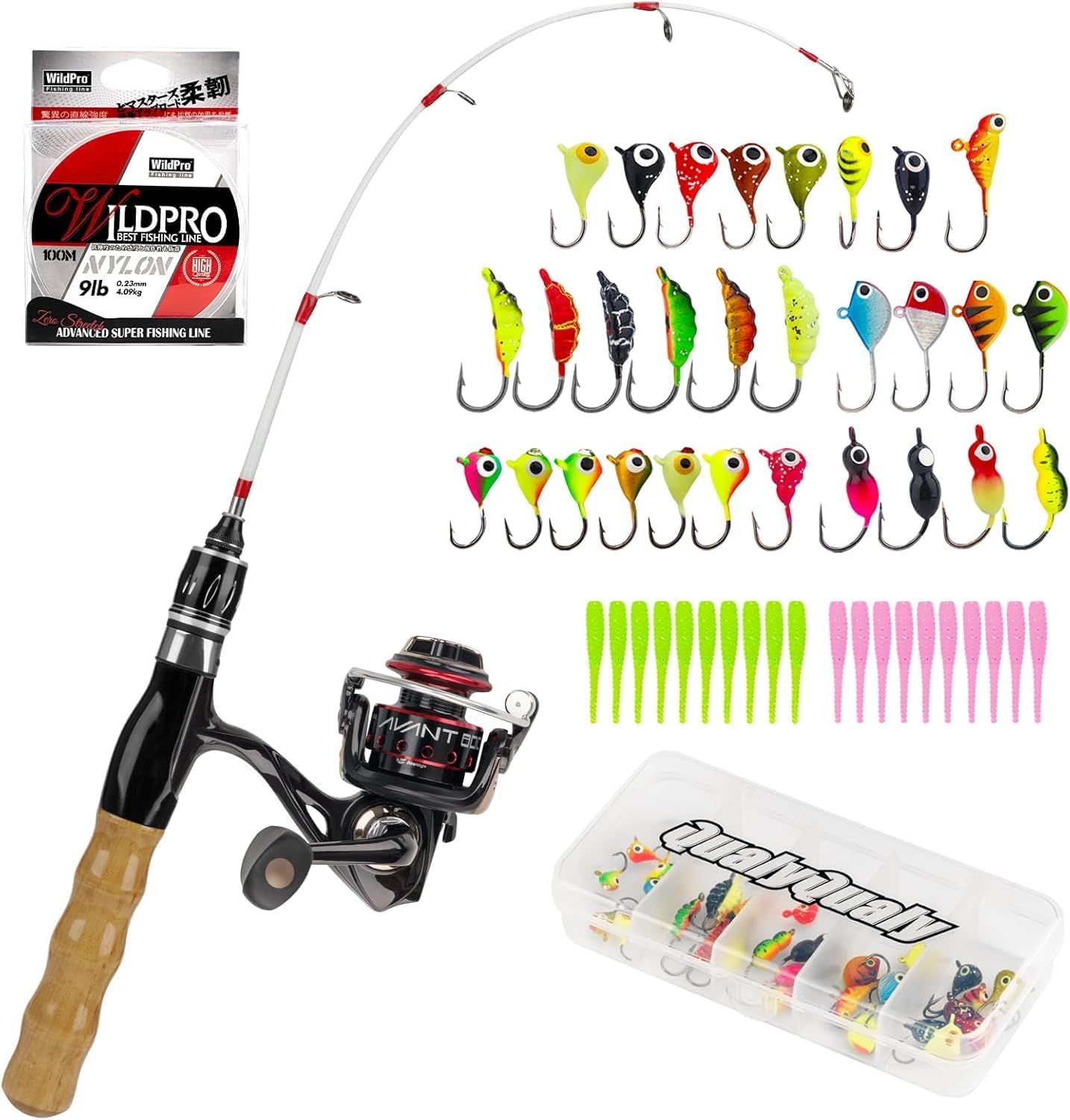 Ultimate Ice Fishing Kit with Rod, Reel & Gear - QualyQualy