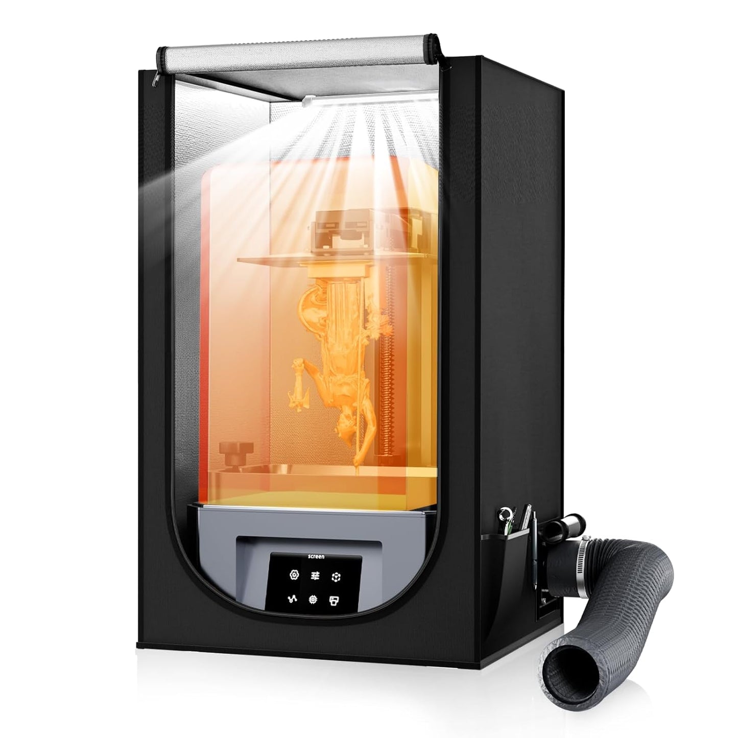 Resin 3D Printer Enclosure with Ventilation Kit and LED Light