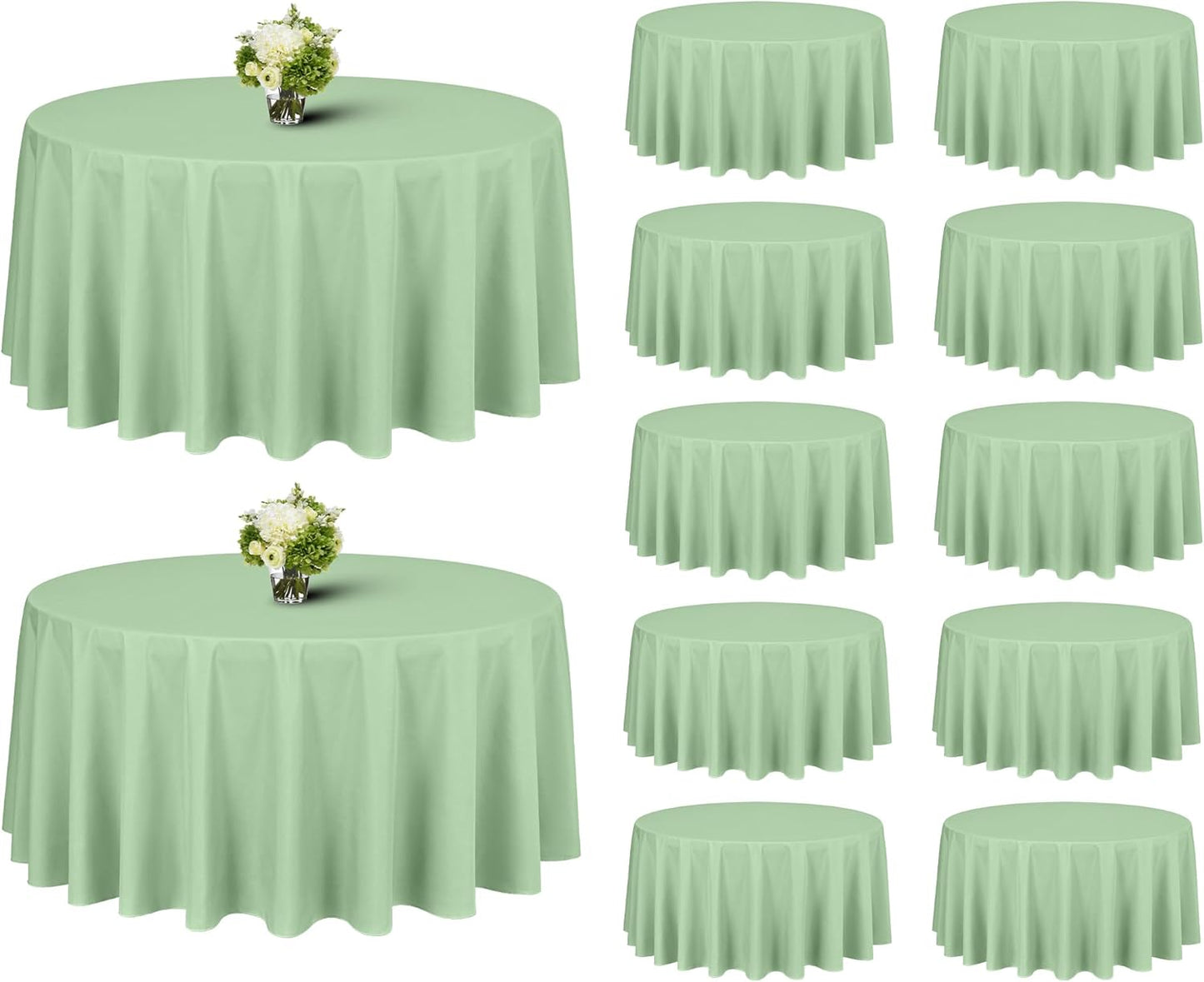 Sage Green Round Tablecloth 120 Inch for Elegant Dining Events
