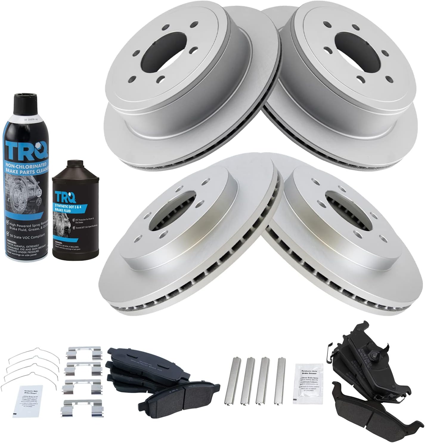 TRQ Brake Pad & Rotor Kit for 2004-2008 Ford F-150 Vehicles