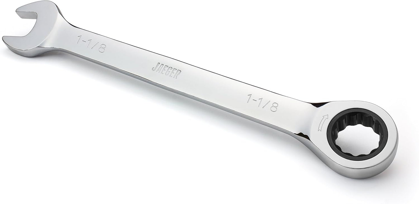 Jaeger 1-1/8 Inch Ratchet Wrench for Tight Spaces Projects