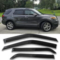 Window Visors Rain Guards for Ford Explorer 2011-2019 - 4pc Smoke