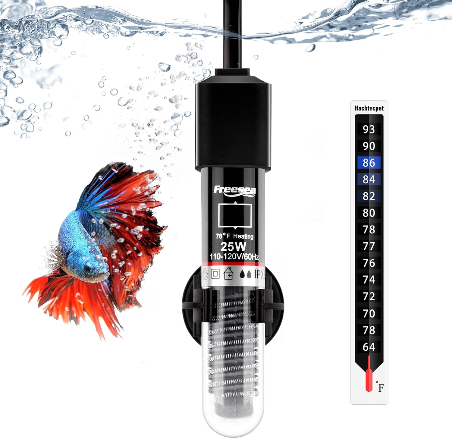 FREESEA Small Submersible Aquarium Heater: Precise Preset Temp