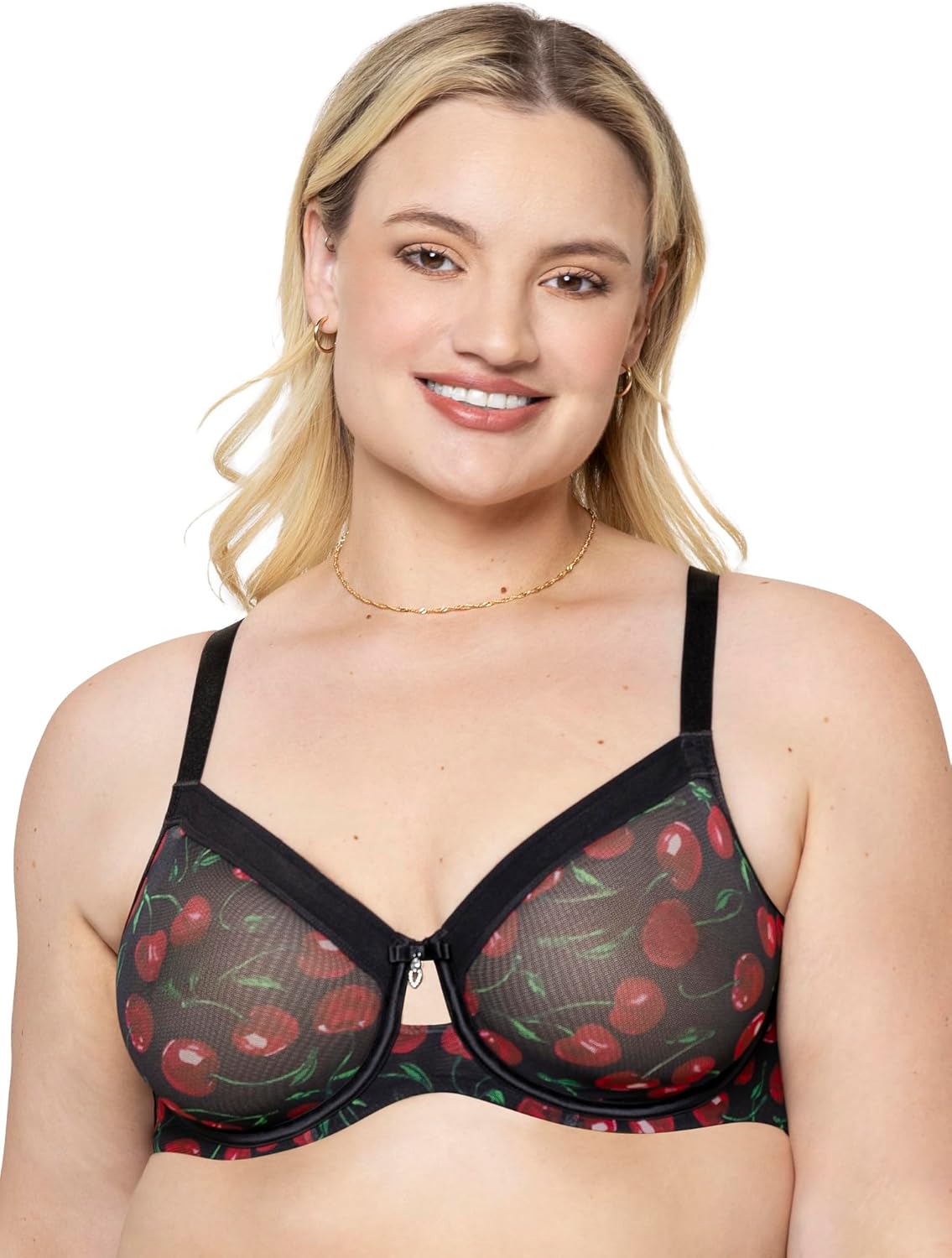 Curvy Couture Women's Sheer Mesh Full-Coverage Underwire Bra Review