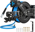 Retractable Air Hose Reel 65 ft x 3/8 in Hybrid - Heavy Duty Auto
