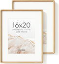 16x20 Picture Frame Set of 2 with Natural Solid Oak Wood