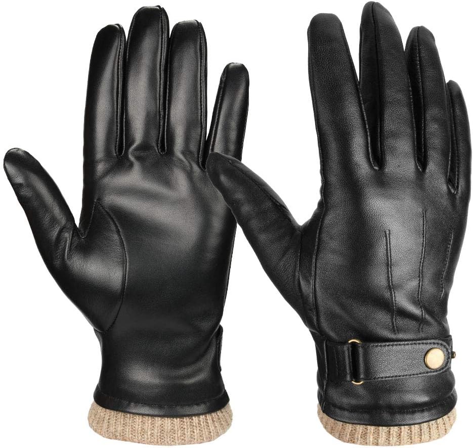 OZERO Nappa Leather Winter Gloves - Touchscreen & Warm