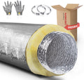 8 Inch Insulated Duct Flexible HVAC Ducting - R-4.2 Thermal & Noise