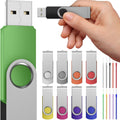 USB 3.0 Flash Drive 8GB Multicolor 10-Pack - Fast Portable Storage