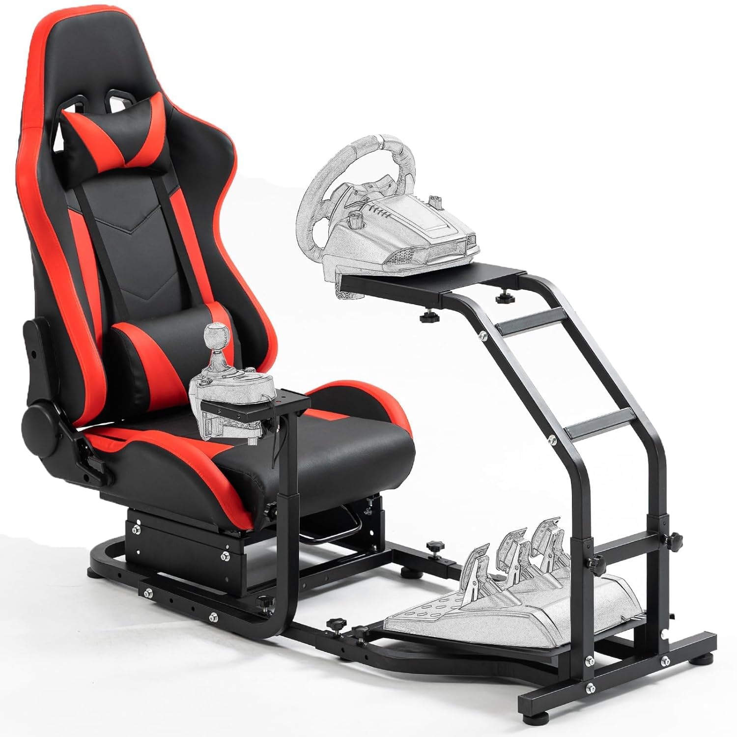 Marada Racing Simulator Cockpit with Adjustable Leather Seat