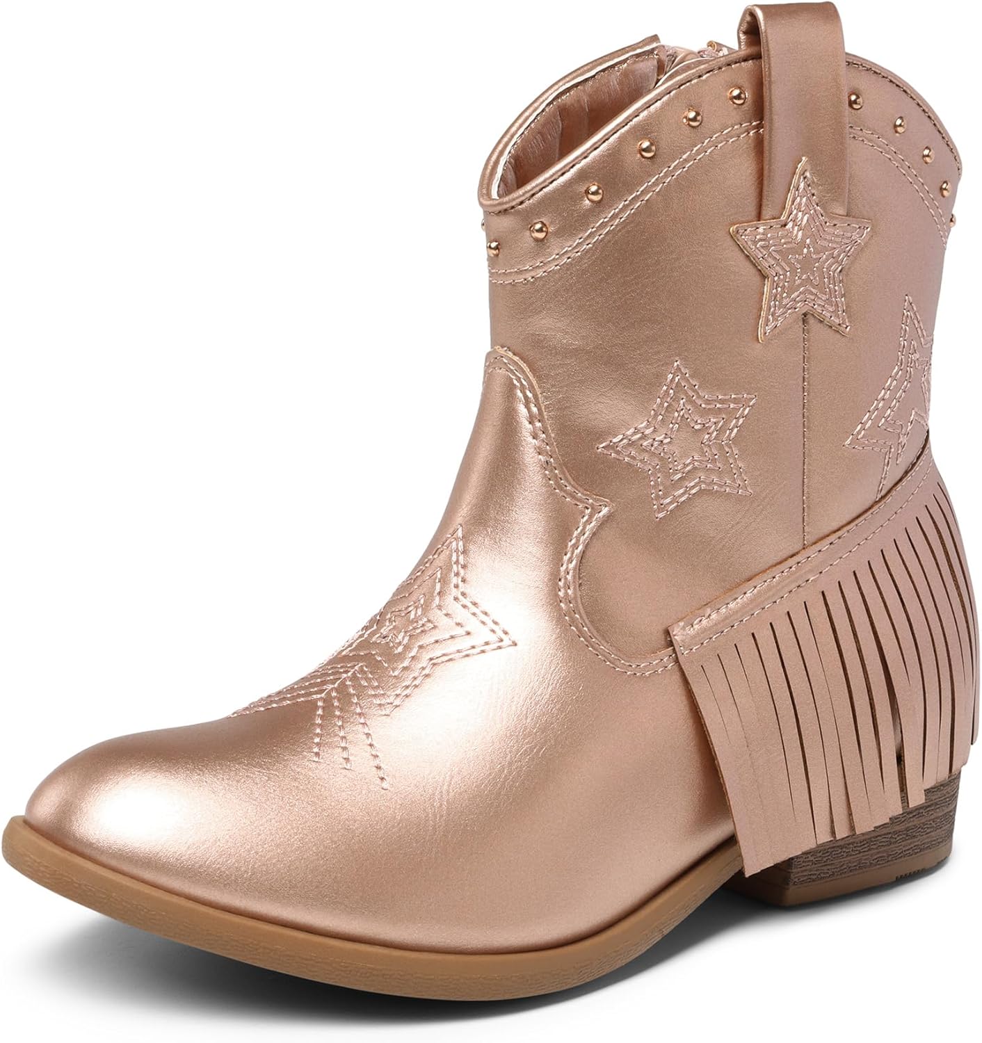 DREAM PAIRS Girls Cowgirl Cowboy Ankle Western Boots for Kids