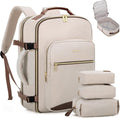 50L Carry on Travel Backpack for Women - Coffee Weekender
