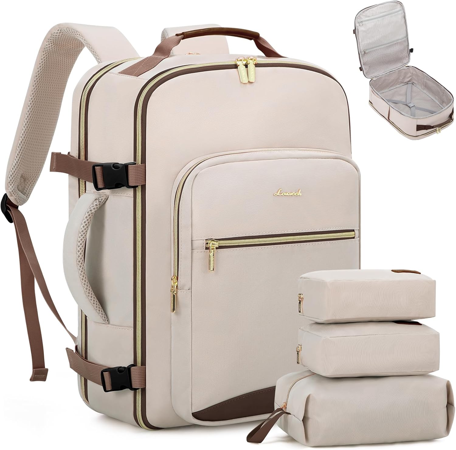 LOVEVOOK Carry on Travel Backpack: 50L Waterproof Daypack