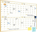 ARCOBIS Magnetic Calendar Whiteboard 36 in x 24 in - 4 Month Planner