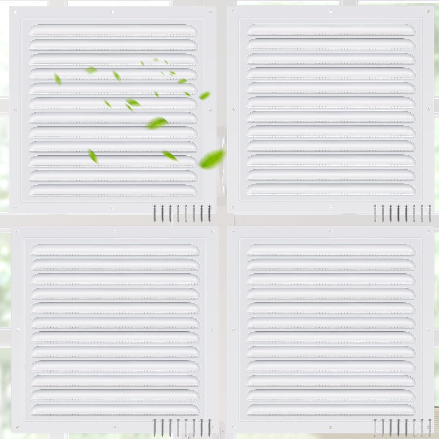 Durable 12 x 12 Inch Aluminum Gable Vents for Versatile Use