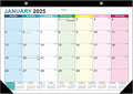 Large 12in x 17in Desk Calendar 2025 - 18 Months Desktop Calendar