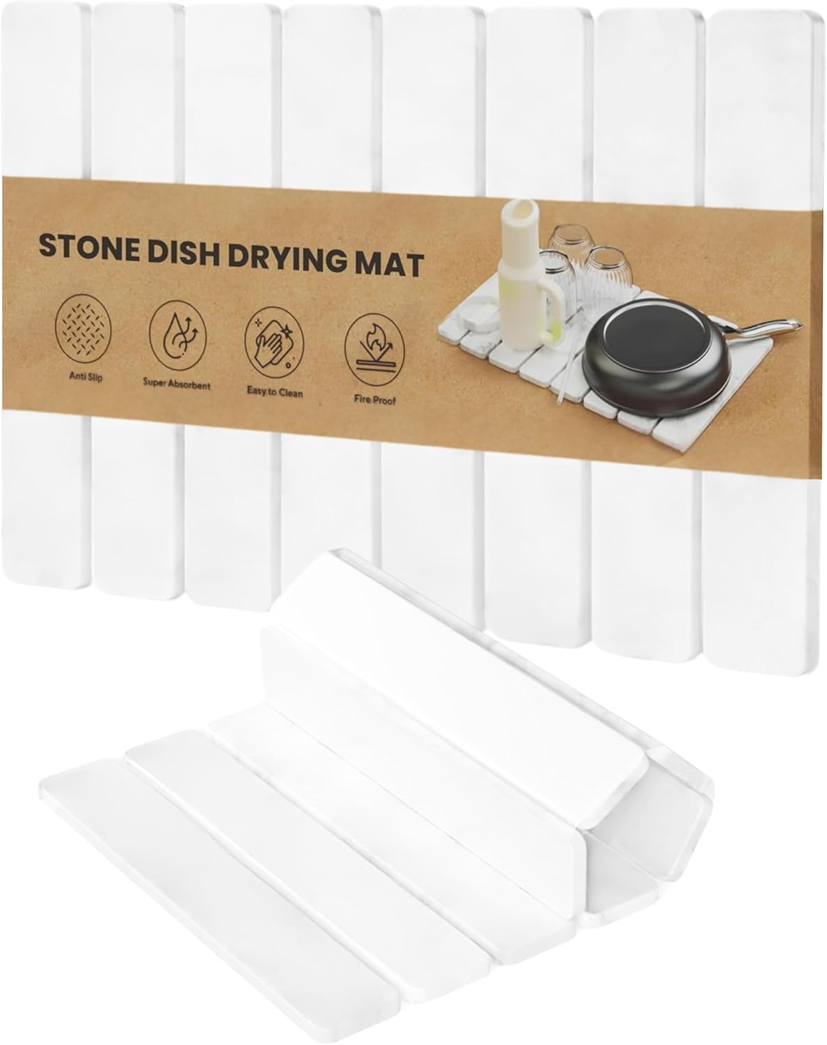 Stone Drying Mat for Kitchen Counter - Fast Absorbent Solution